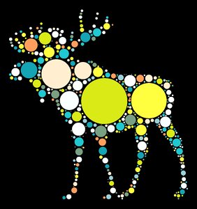 Color elk animal