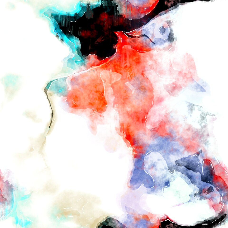 Ink stain abstract