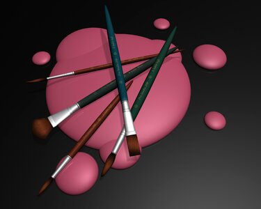 Blot paint paint brush