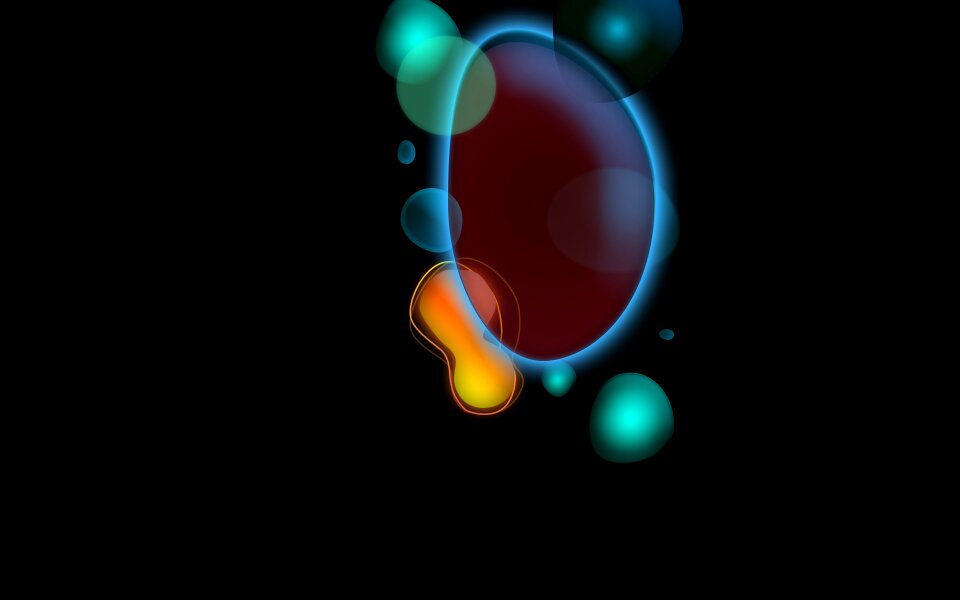 Round black abstract black bubbles