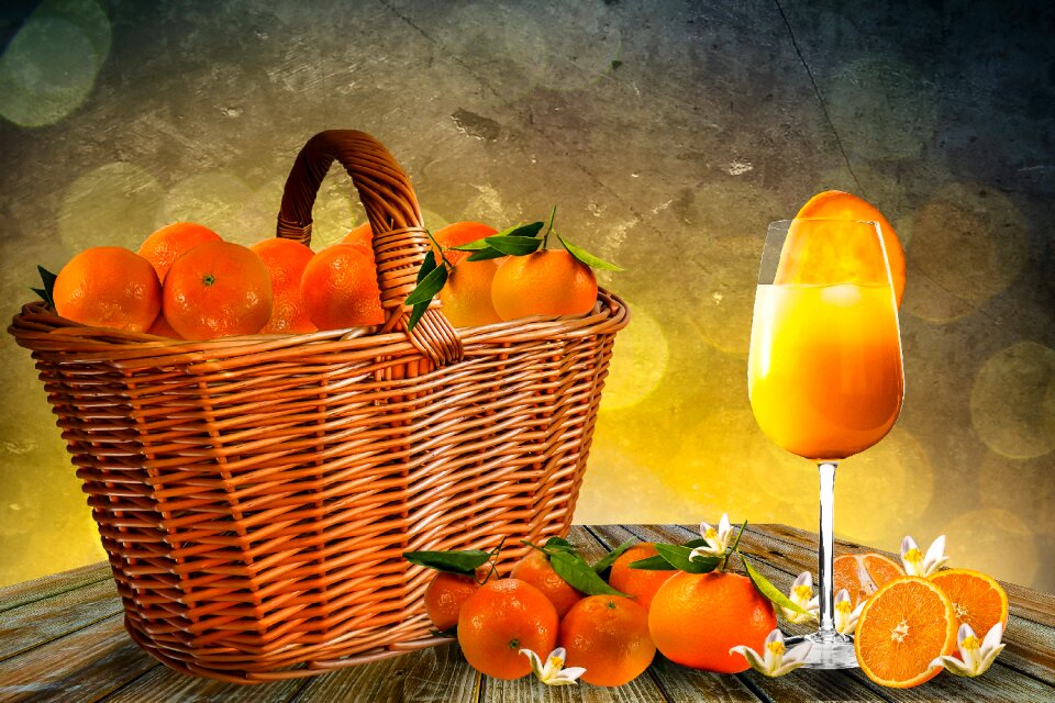 Orange juice juice glass