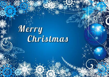 Blue specular highlights christmas time