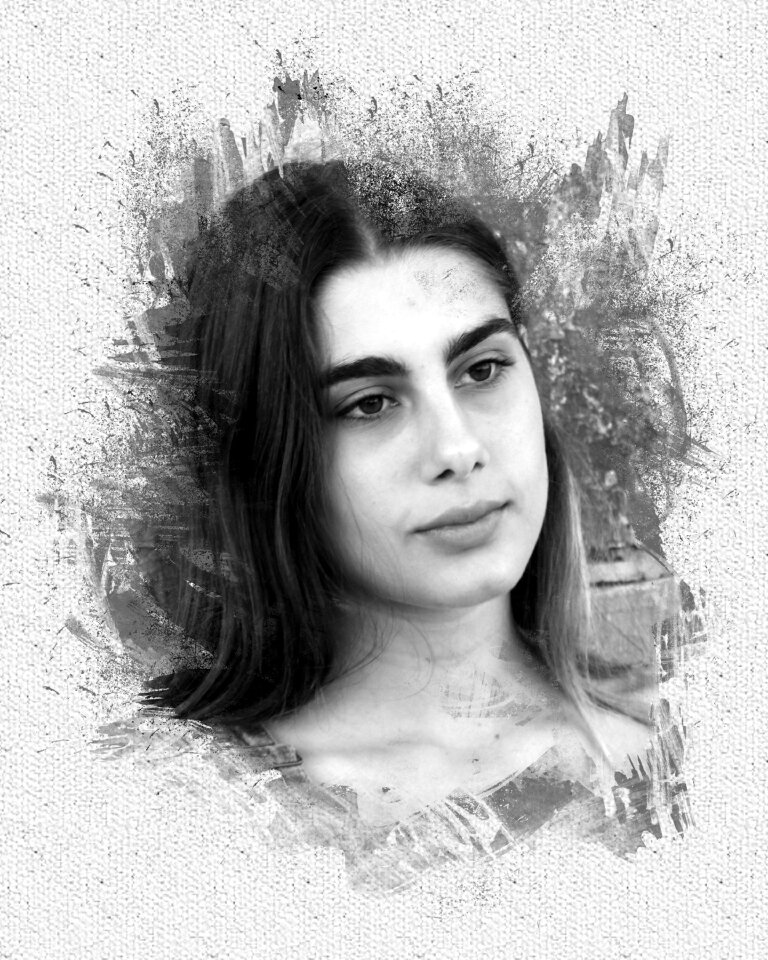 Girl black and white Free illustrations