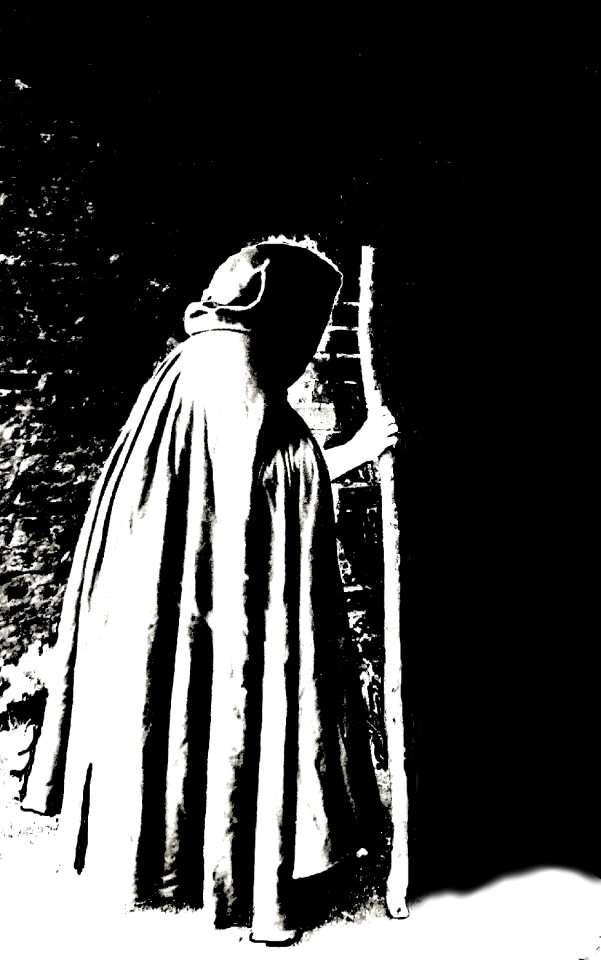 Cloaked figure staff Free illustrations