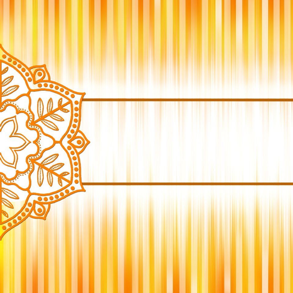 Orange mandala whirl