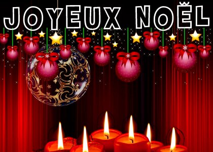 Christmas decoration color red candles