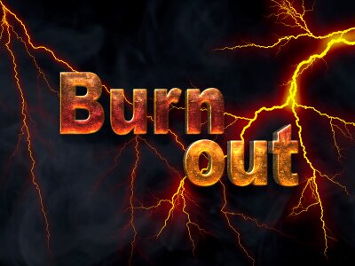 Flashes thunderstorm burned out
