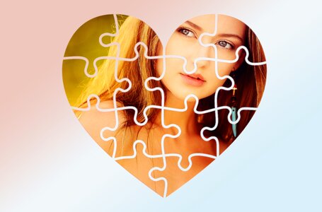 Emotion joining together puzzle piece