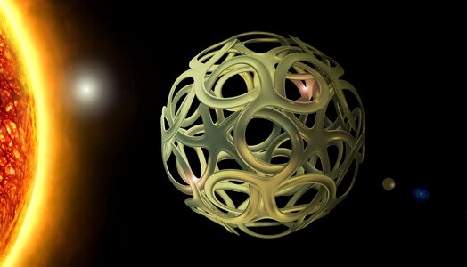 Space christmas bauble animation