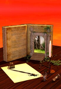 Books mysterious chess piece