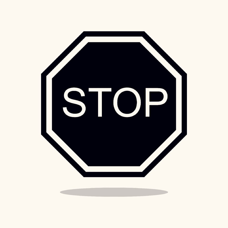 Stop road sign Free illustrations