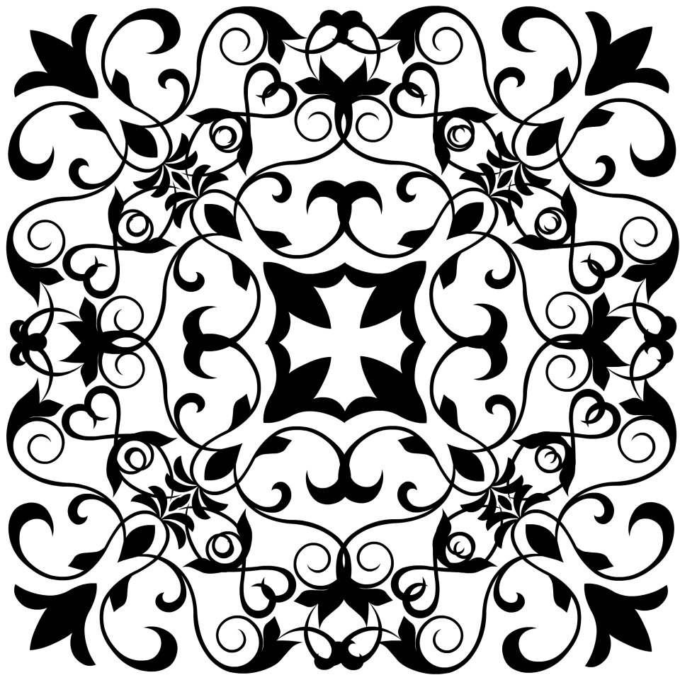 Black-white fleur royal