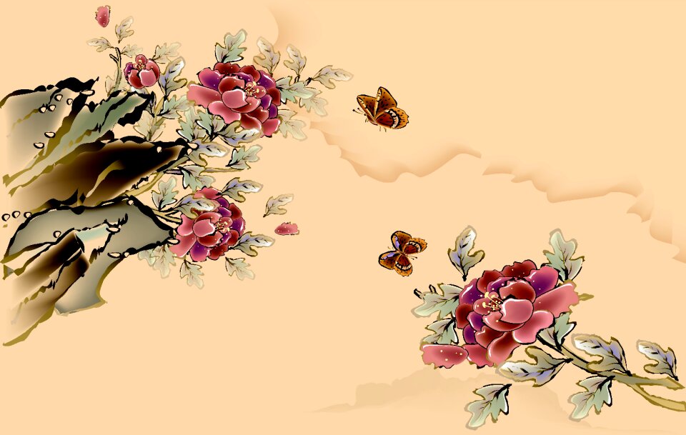 Traditional chinese painting watercolor Free illustrations