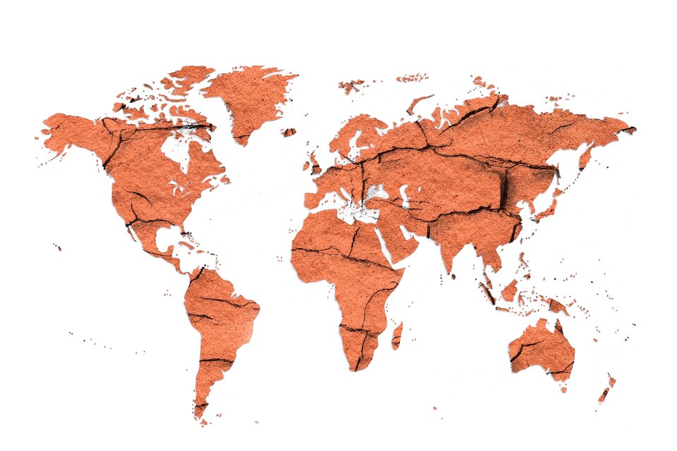 Dry drought land