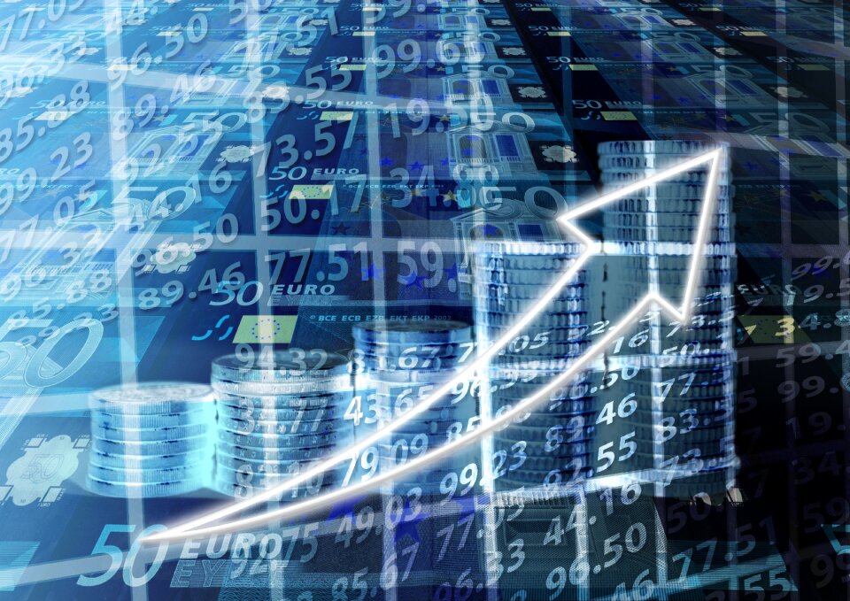 Stock exchange symbol arrow
