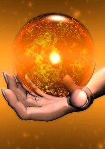 Glass glassy hand