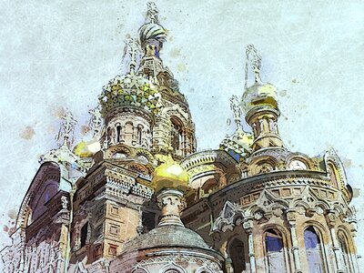 Saint savior on spilled blood bulbs architecture