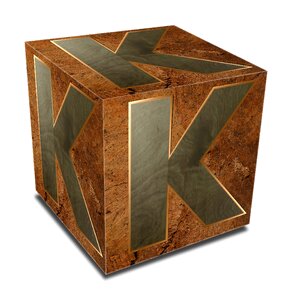 Block 3d brown letter