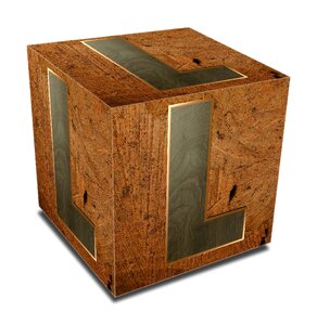 Block 3d brown letter