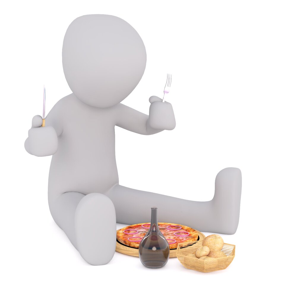 White male 3d model isolated