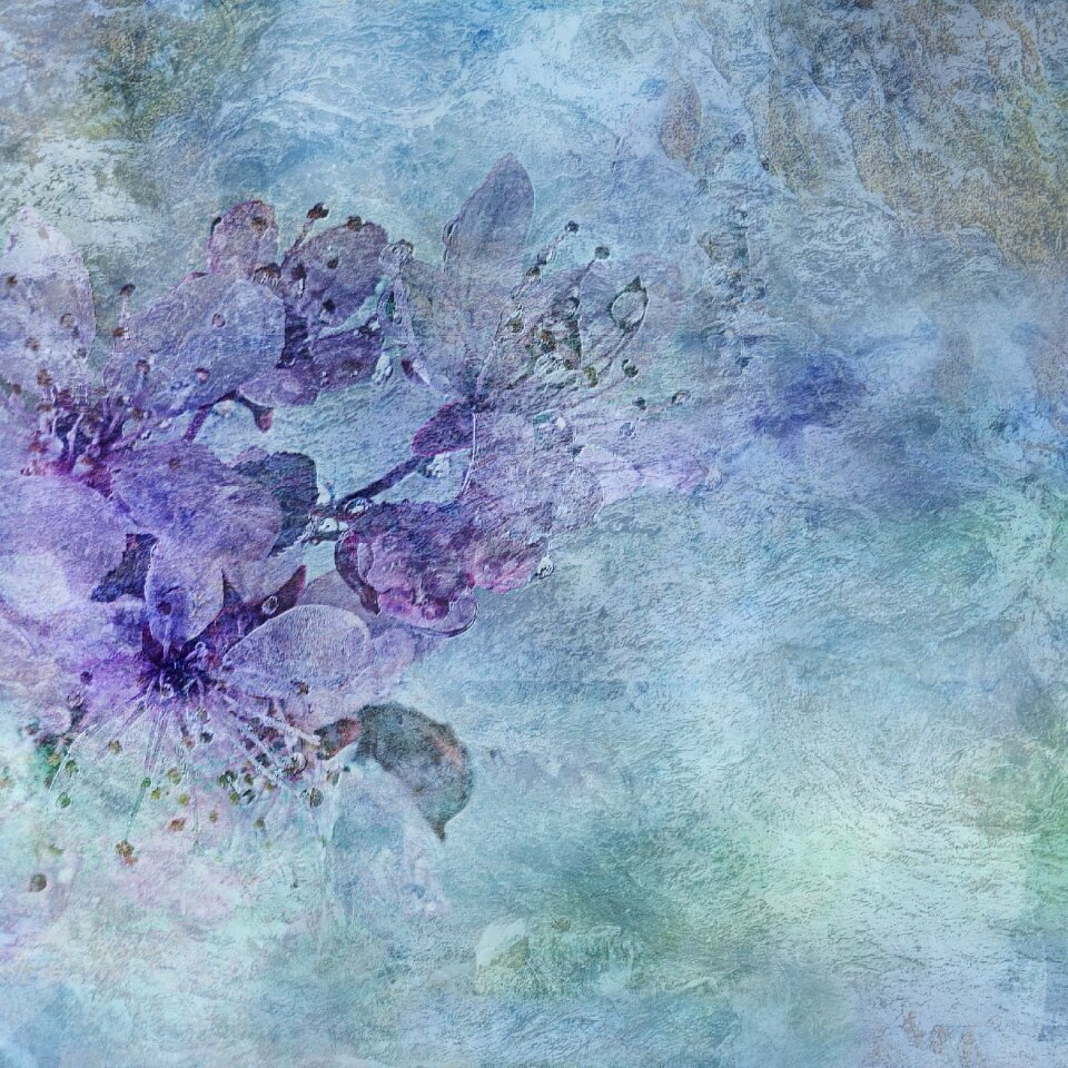 Blue green purple bloom Free illustrations