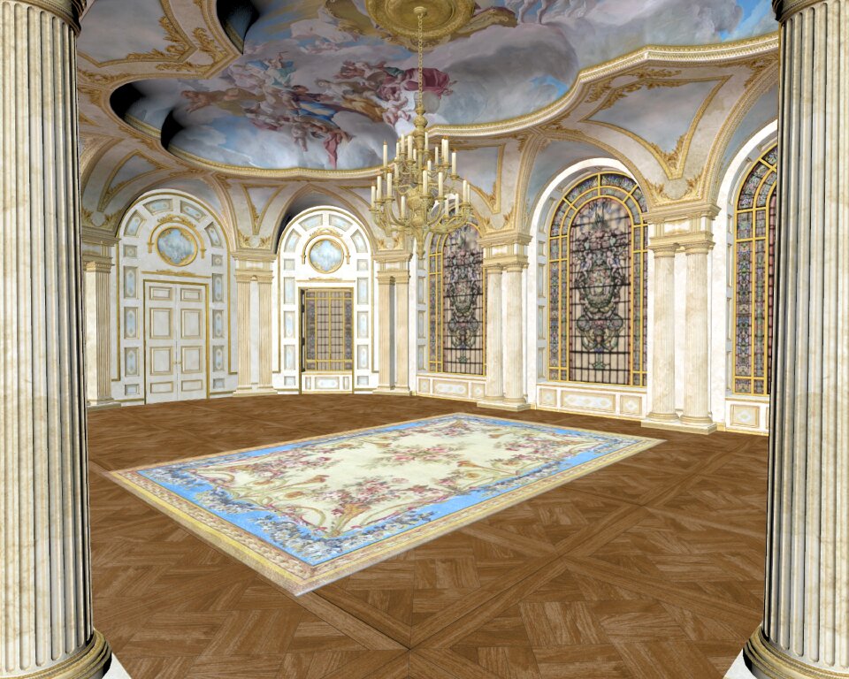 Palace baroque ornate room