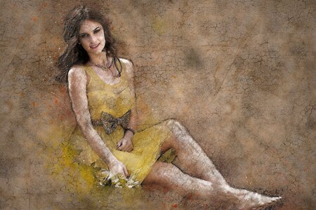 Vintage girl beauty