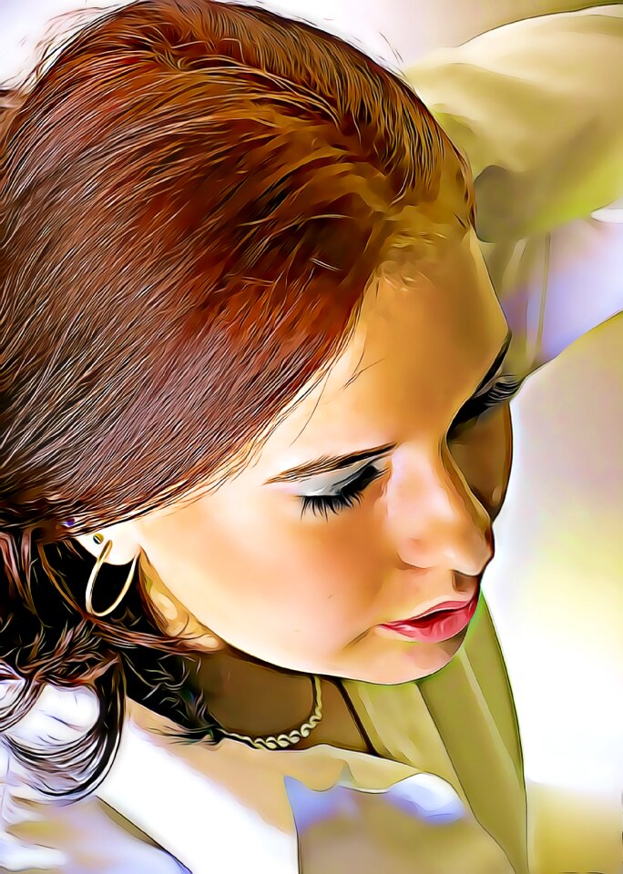 Facial young portrait