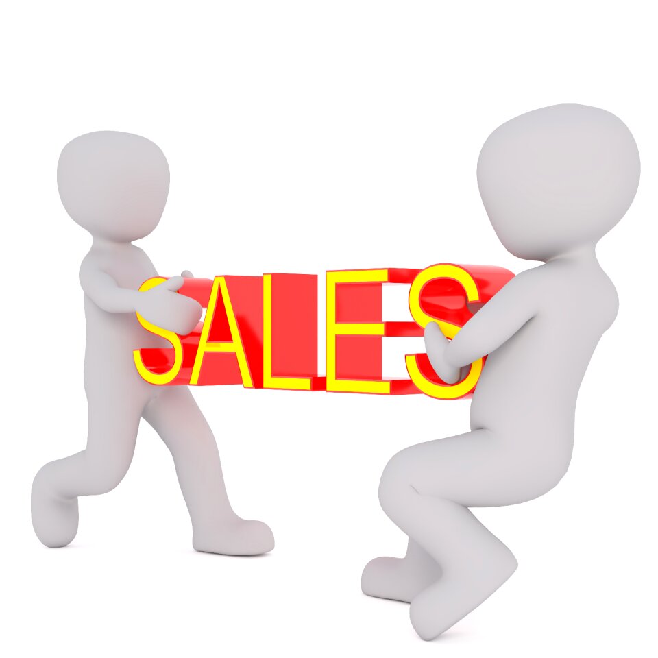 Sell lettering red