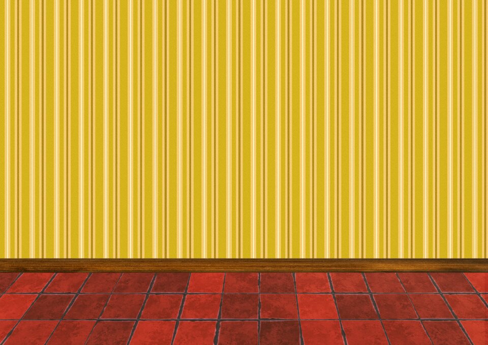 Ground flooring yellow room