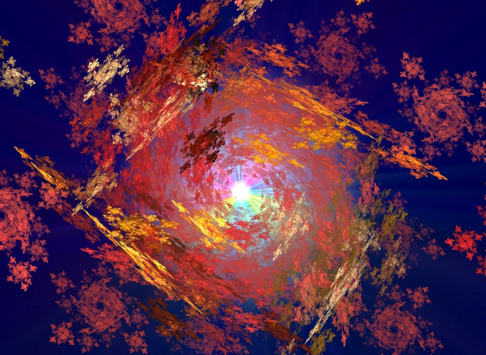Abstract light spiral