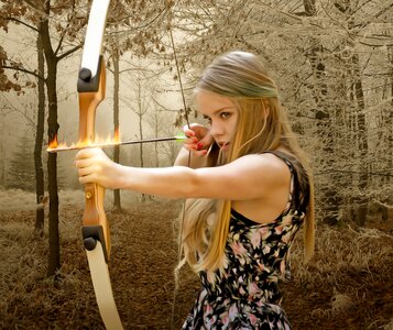 Young beauty arrow
