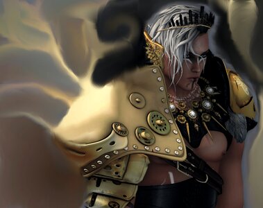 Digital art crown leather harness