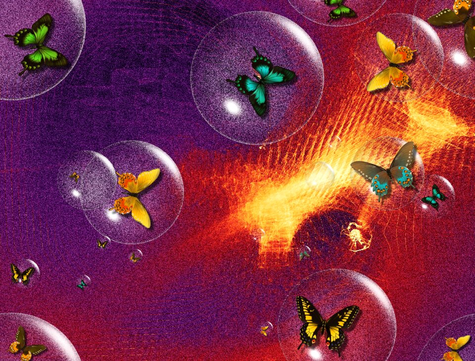 Bright balls abstract