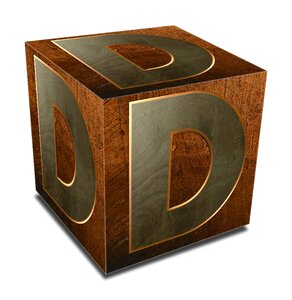 Block 3d brown letter