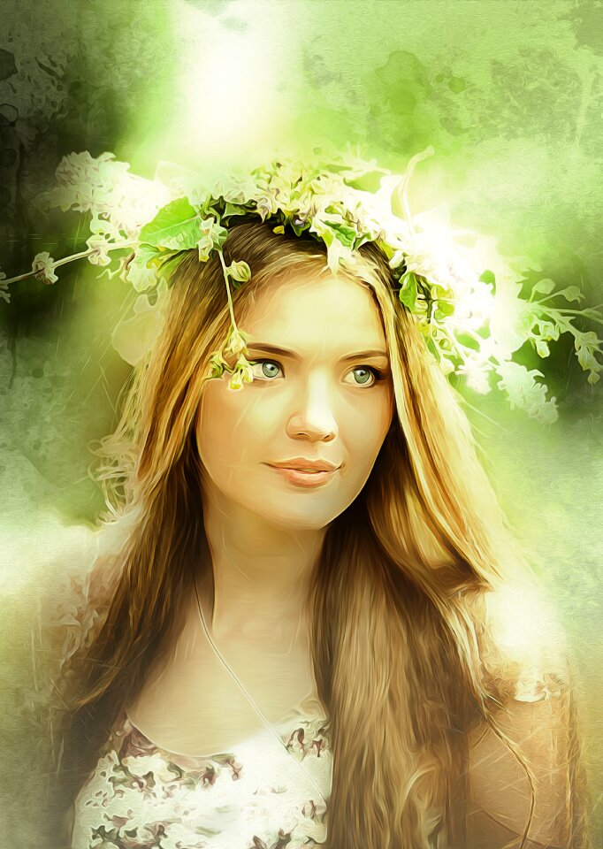Lady young beauty