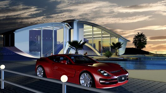 Sports car pkw ultramodern
