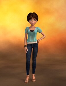3d figure girl female