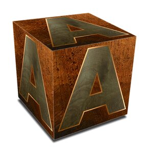 Block 3d brown letter