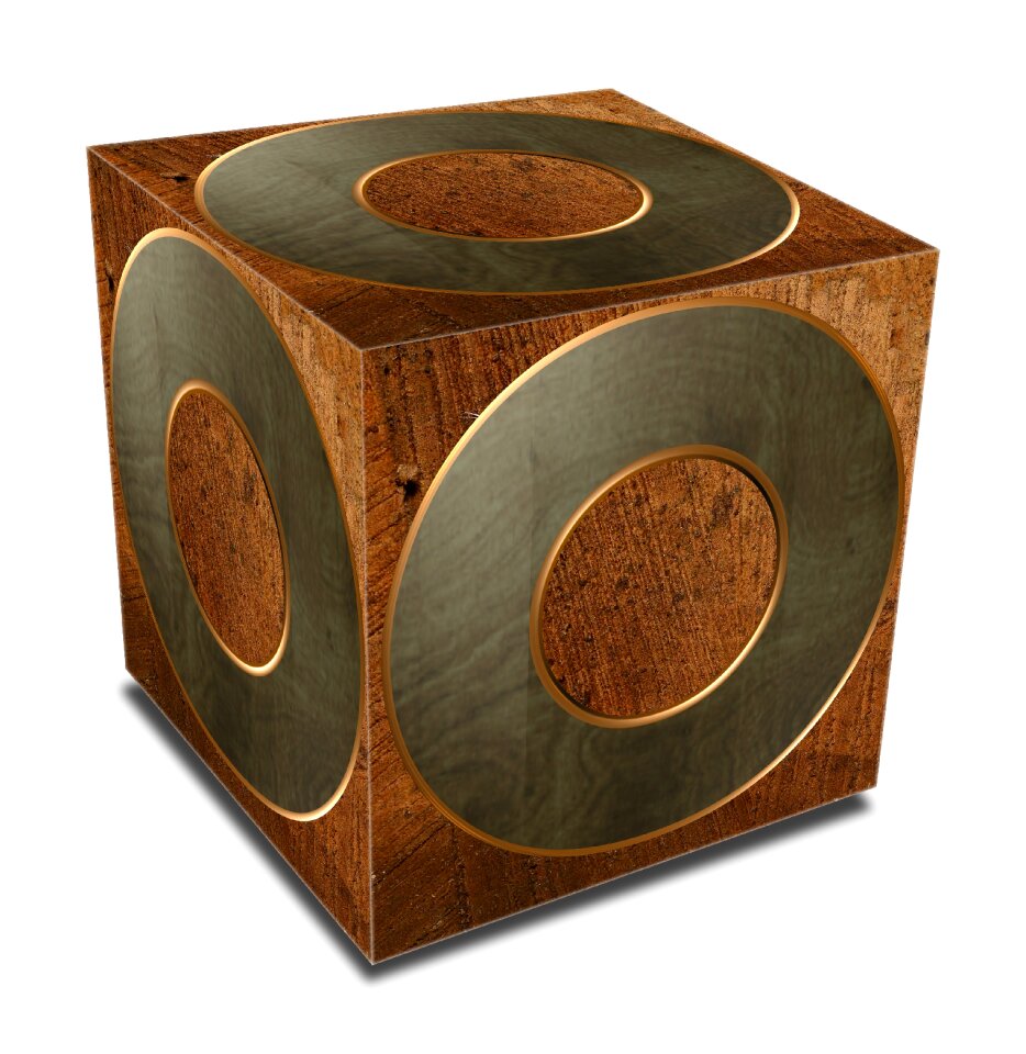 Block 3d brown letter