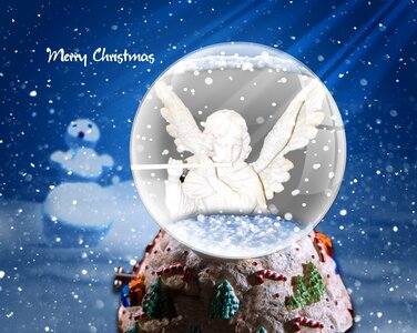 Greeting card christmas greeting ball