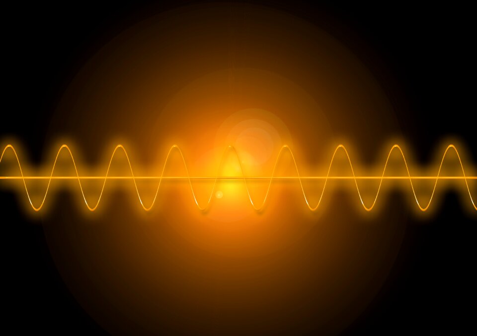 Red frequency sine