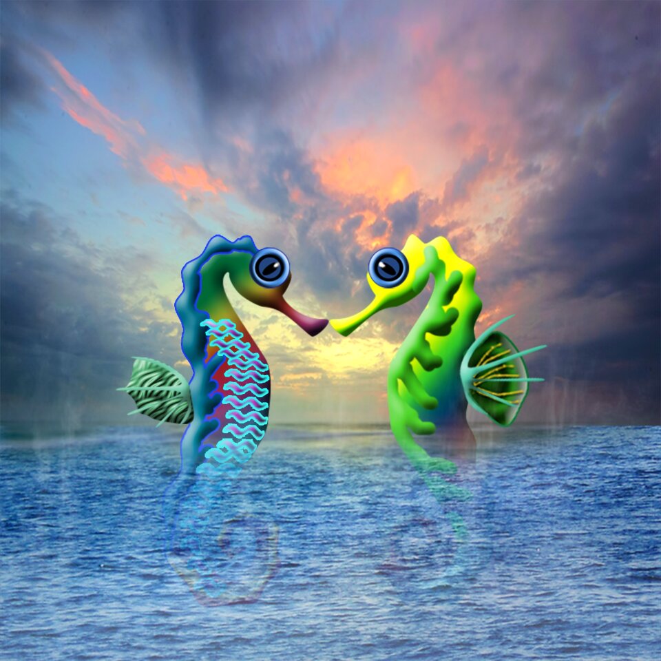 Meeresbewohner underwater graphic