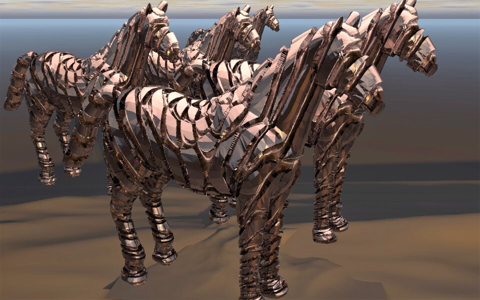 Bronze animal sky