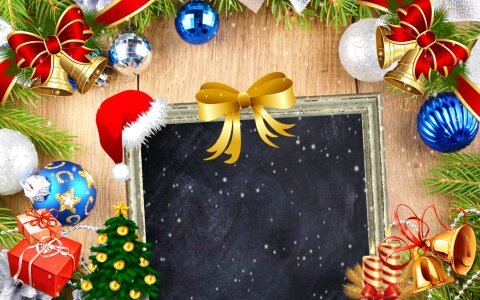 Postcard christmas decoration wishes