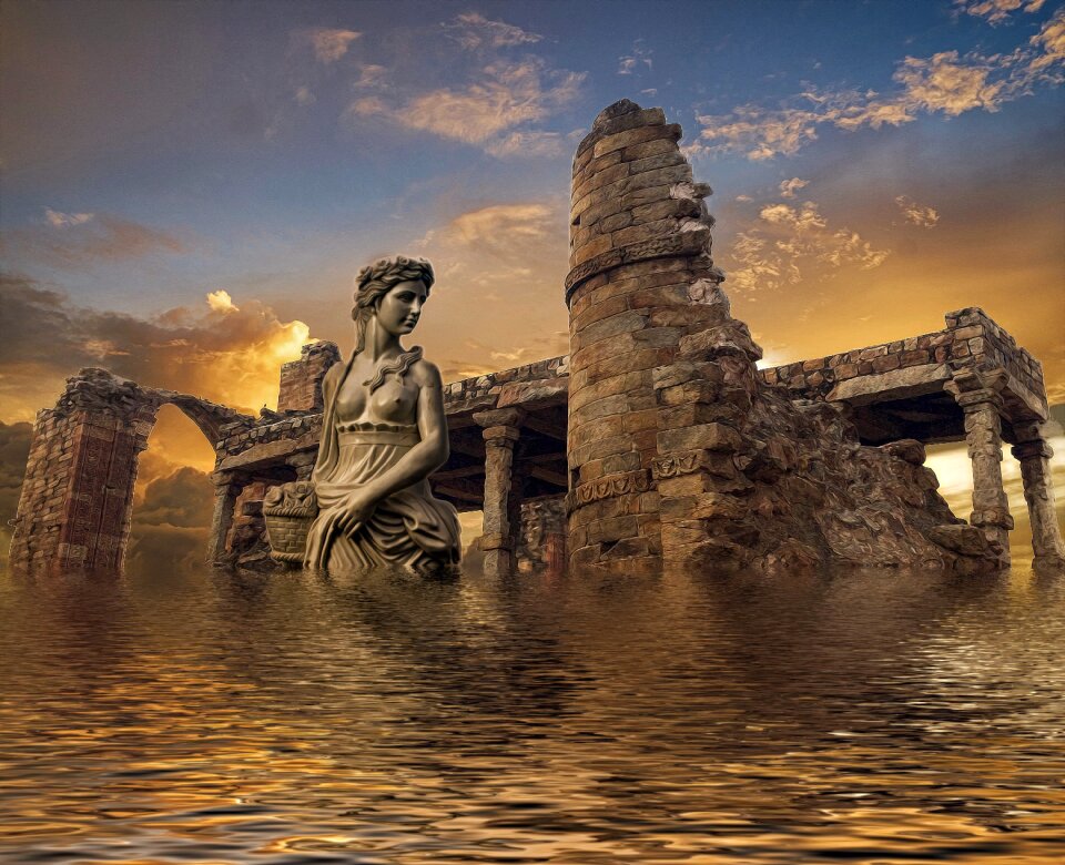 Water underwater landscape