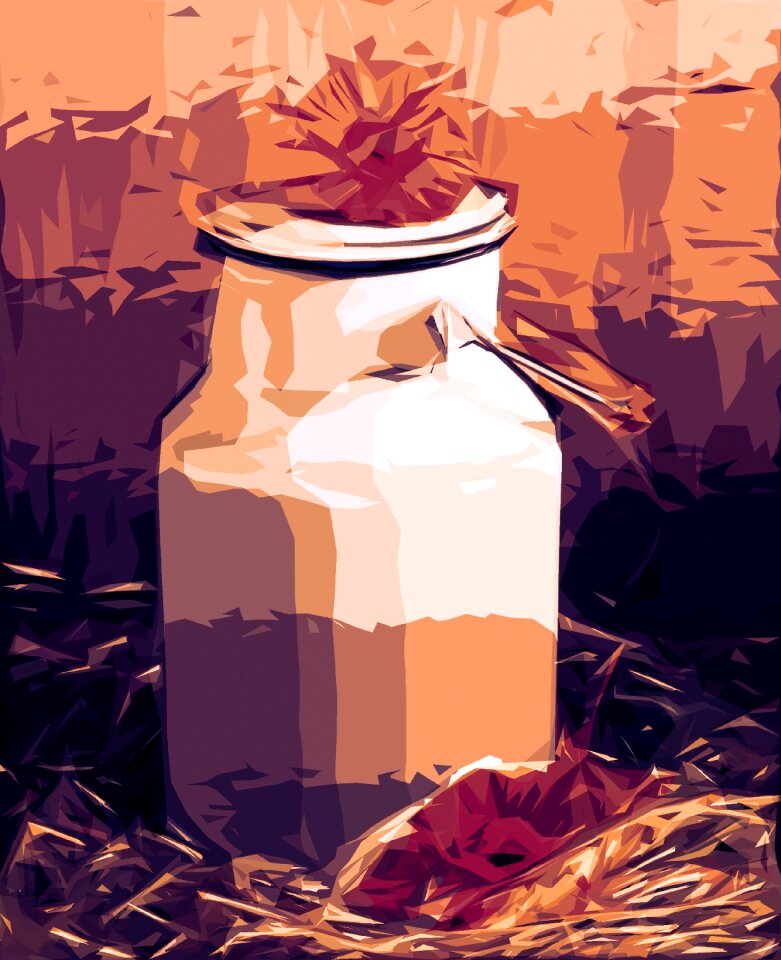 Flowers straw rural