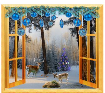 Roe deer hirsch christmas balls