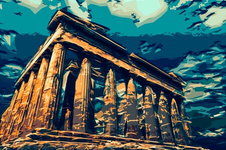 Architecture palace columns