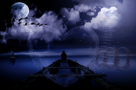 Moon love Free illustrations